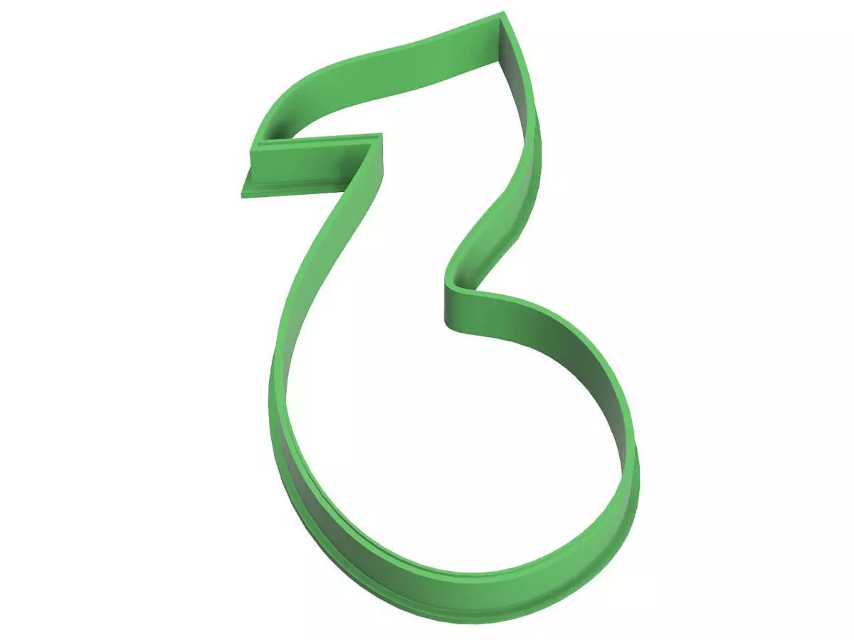 0118 Note No 6 cookie cutter 3D print model_0