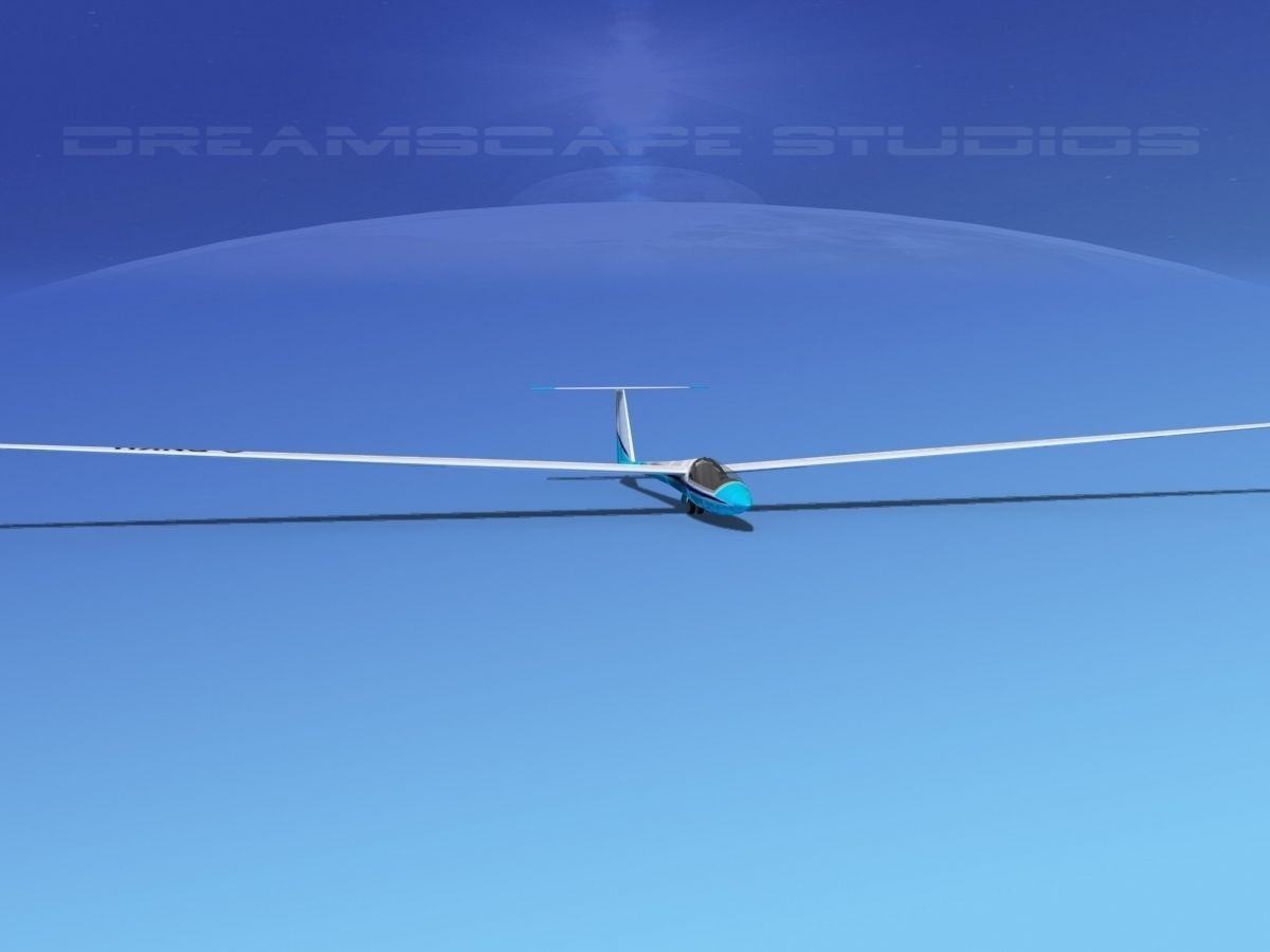 Schleicher ASW 22 Sailplane V01 3D model_2