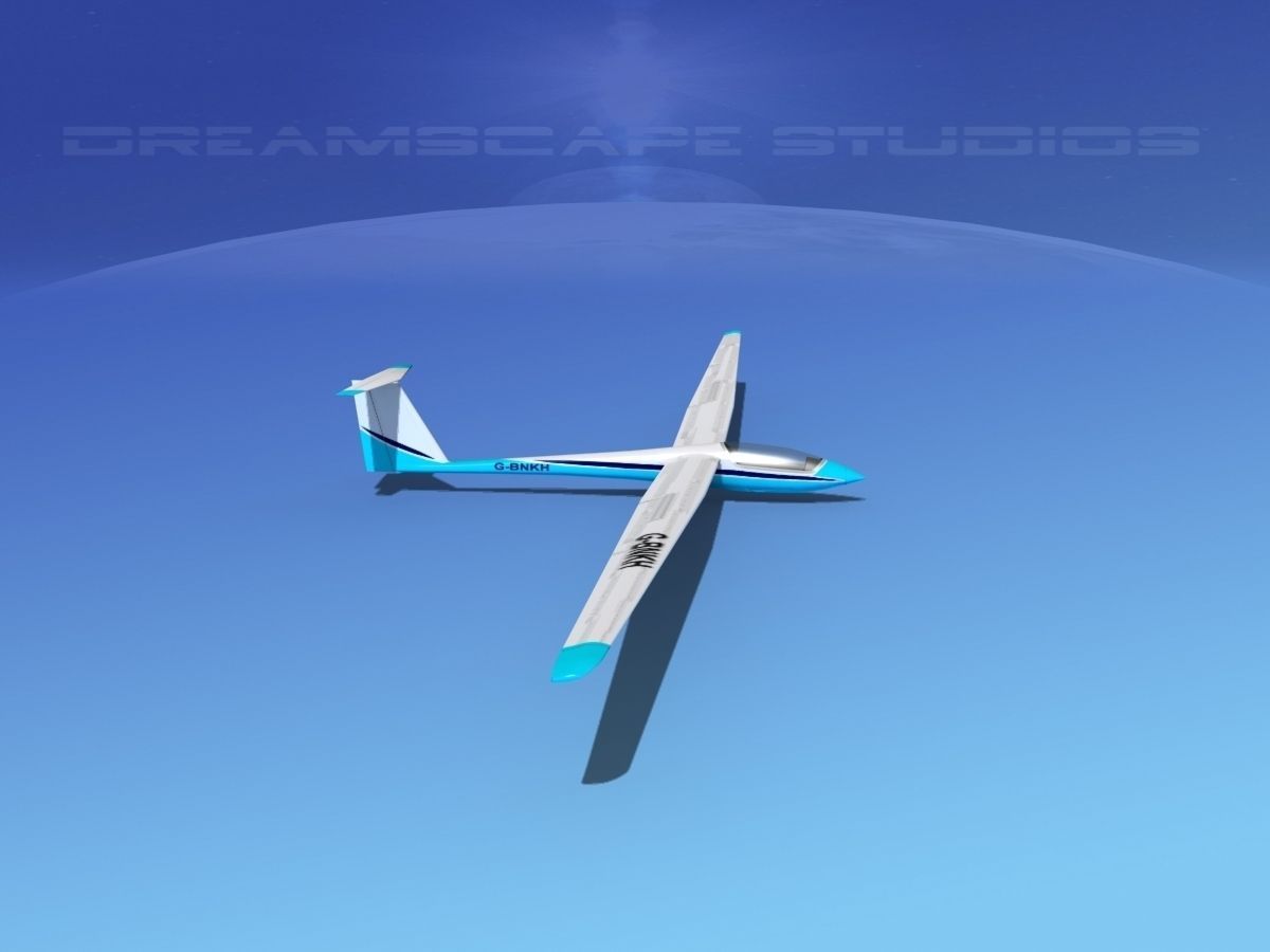 Schleicher ASW 22 Sailplane V01 3D model_4
