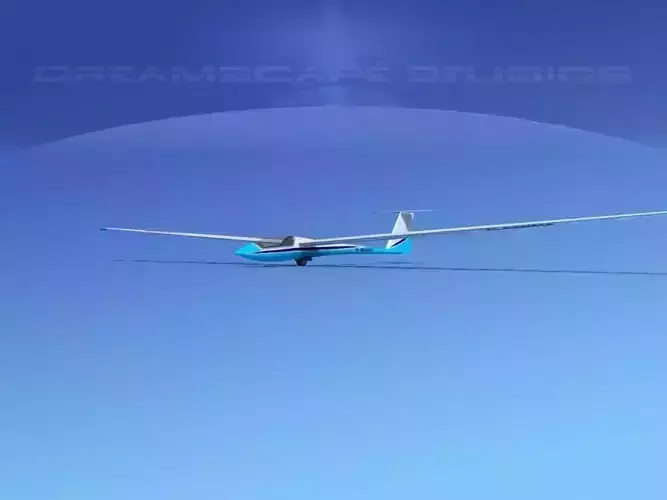 Schleicher ASW 22 Sailplane V01 3D model