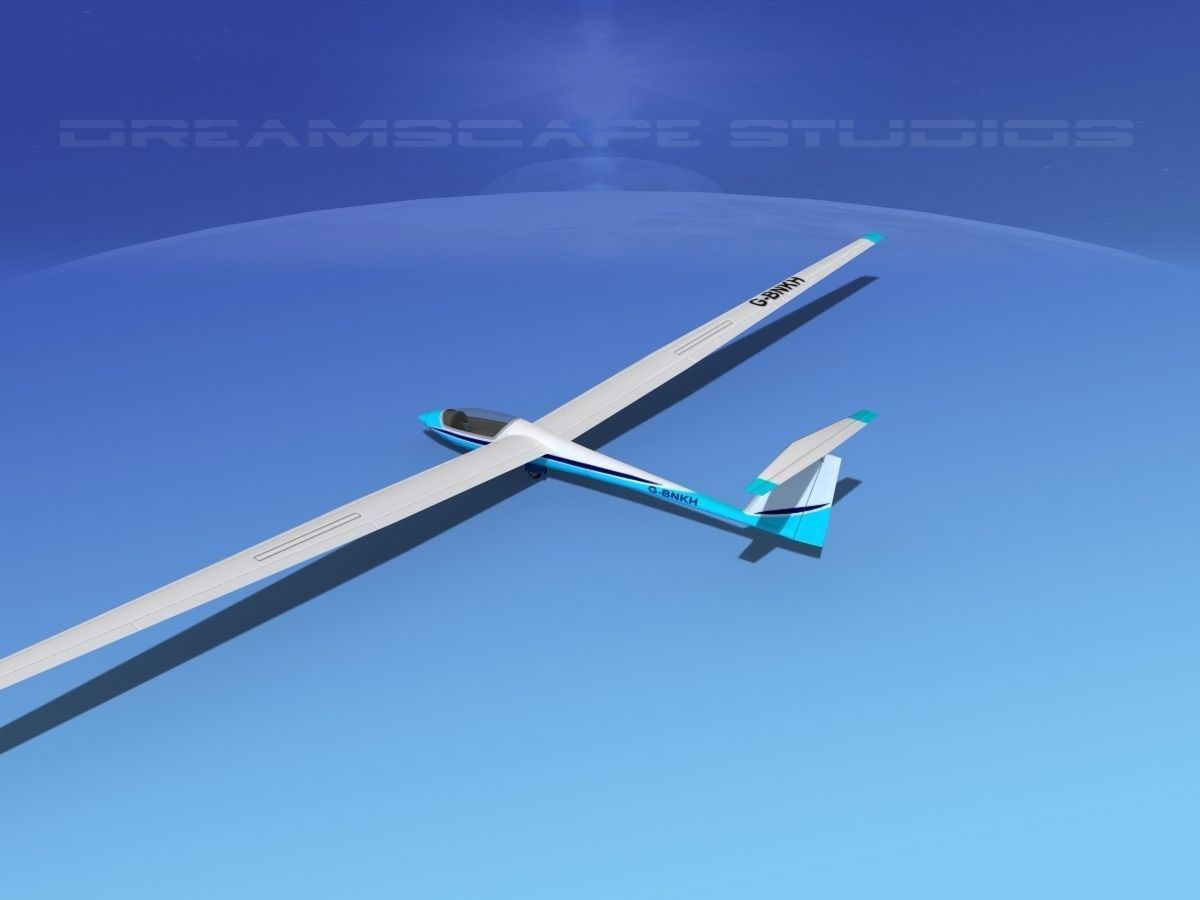Schleicher ASW 22 Sailplane V01 3D model_8