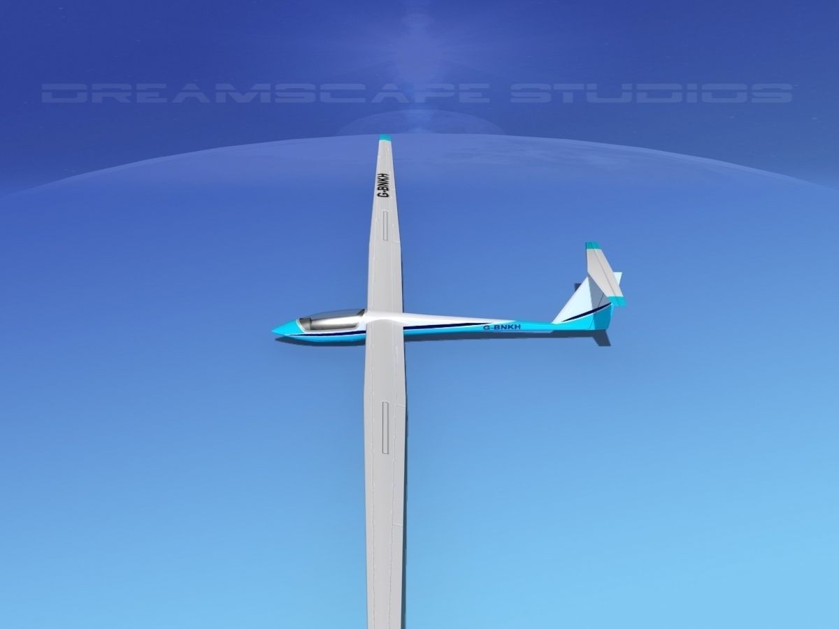 Schleicher ASW 22 Sailplane V01 3D model_9
