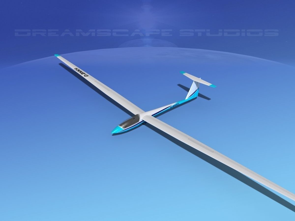 Schleicher ASW 22 Sailplane V01 3D model_10