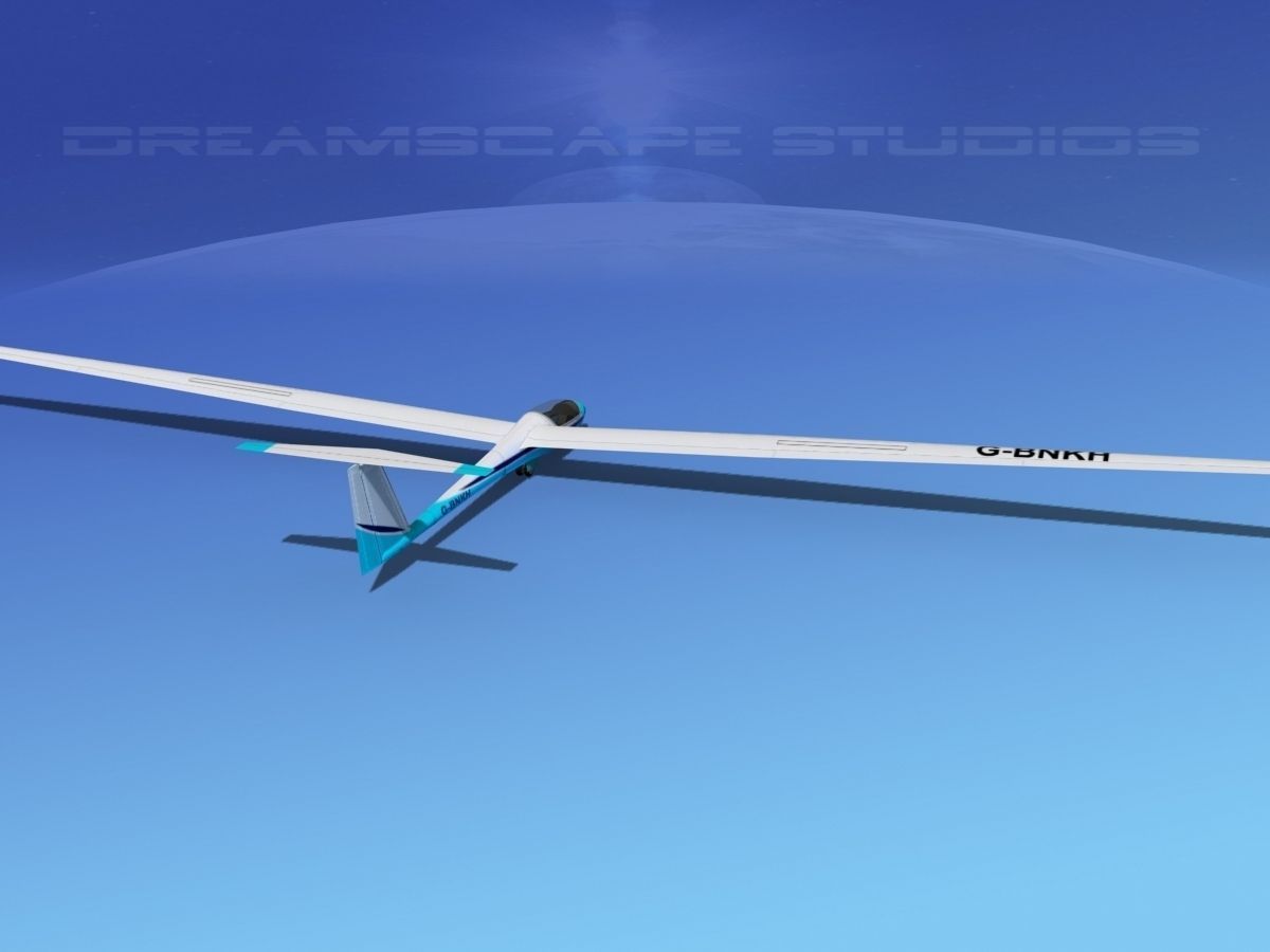 Schleicher ASW 22 Sailplane V01 3D model_6