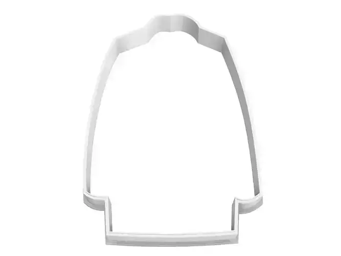 0124 Doctors smock cookie cutter 3D print model
