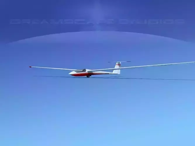 Schleicher ASW 22 Sailplane V02 3D model