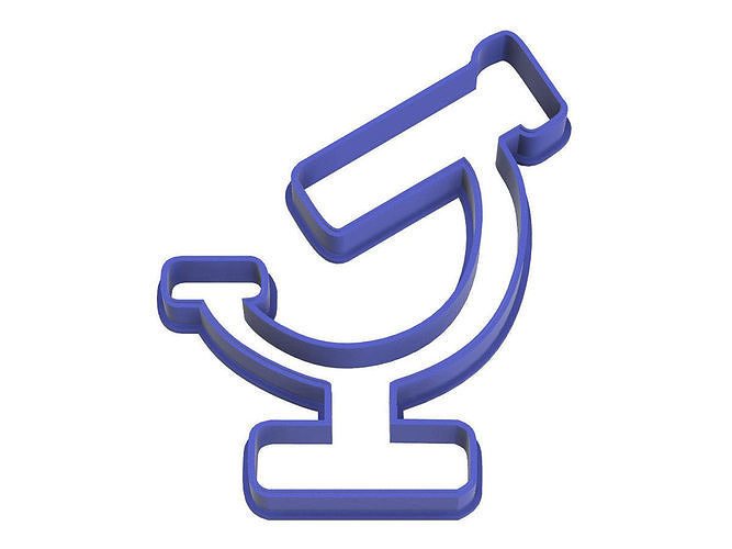 0126 Microscope cookie cutter 3D print model