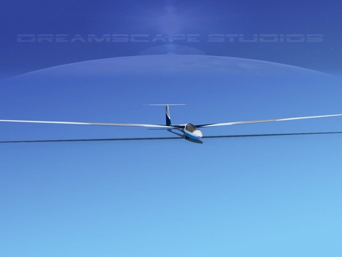 Schleicher ASW 22 Sailplane V03 3D model_3