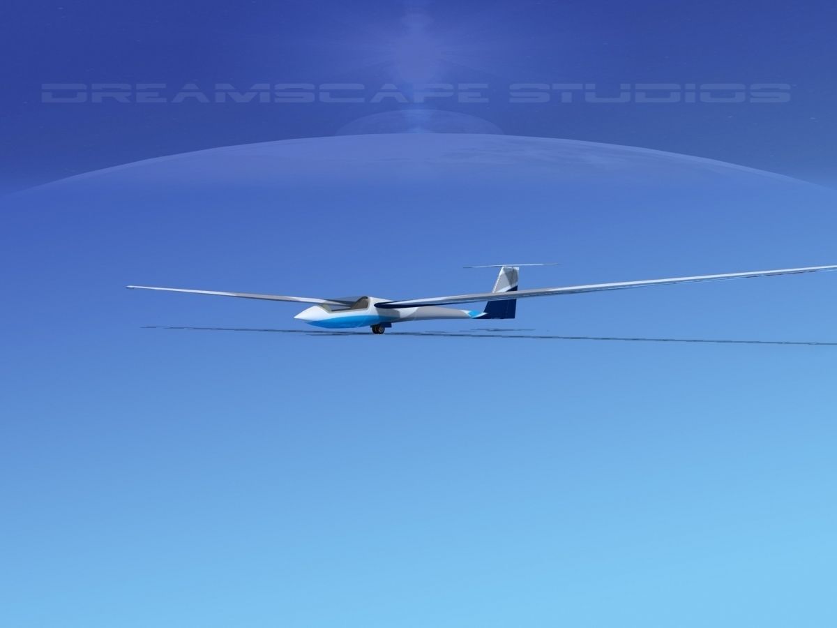 Schleicher ASW 22 Sailplane V03 3D model_1