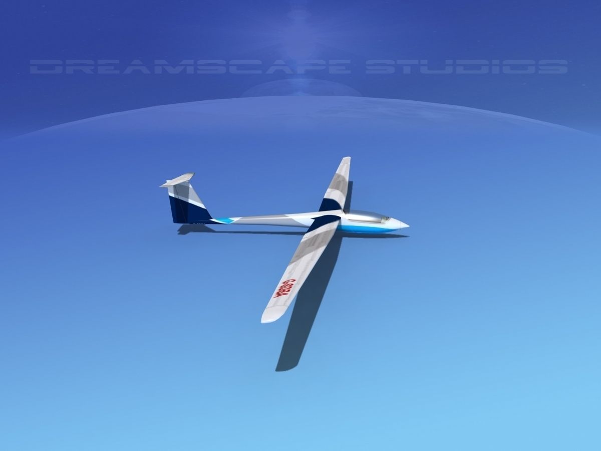 Schleicher ASW 22 Sailplane V03 3D model_5