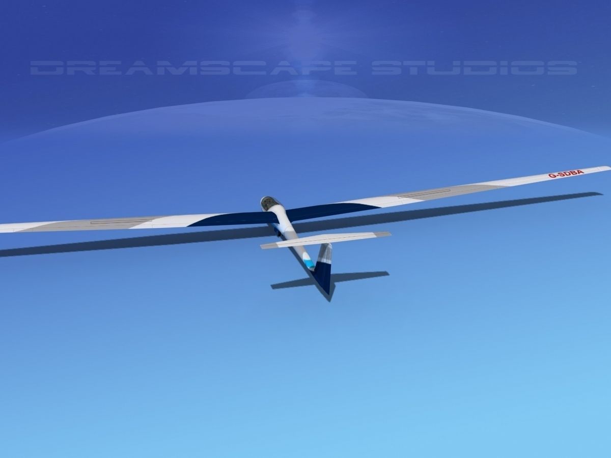 Schleicher ASW 22 Sailplane V03 3D model_8
