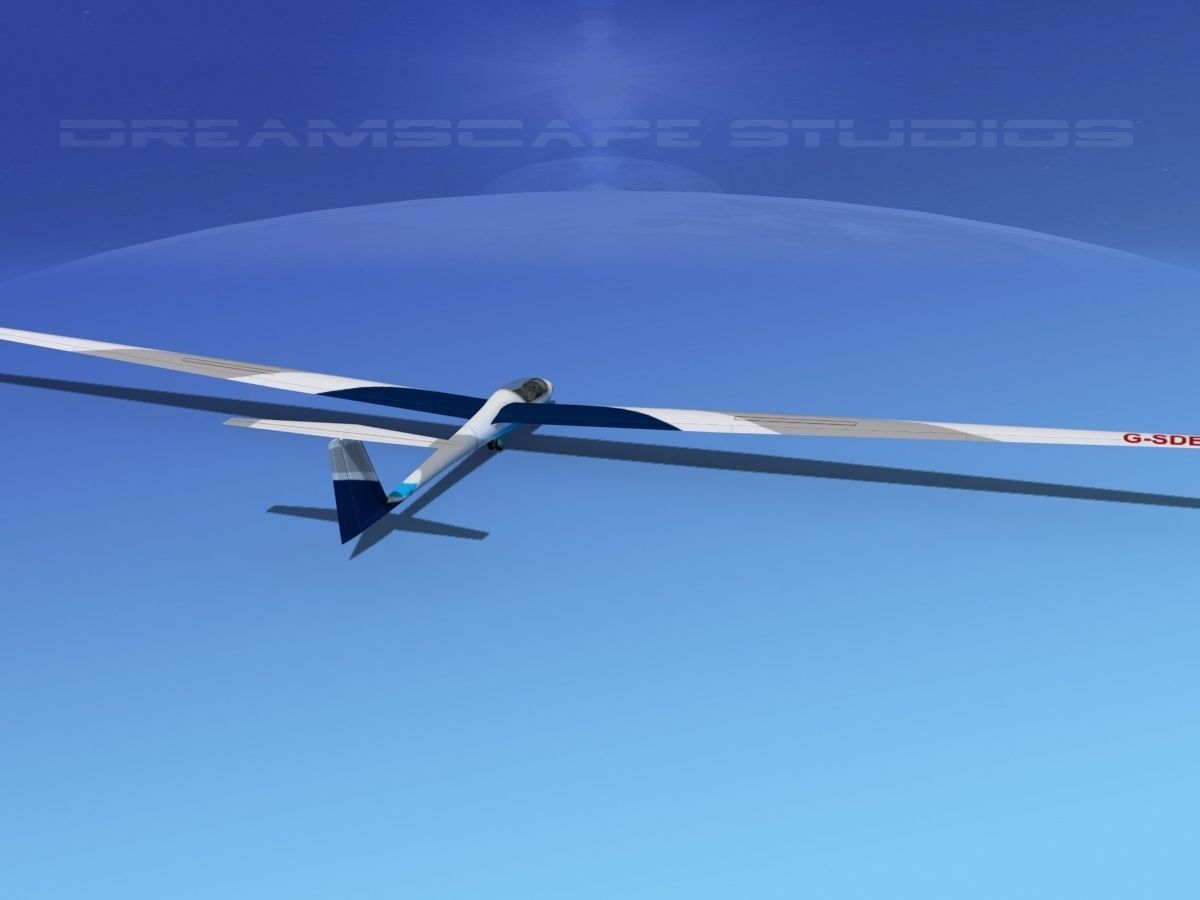 Schleicher ASW 22 Sailplane V03 3D model_7
