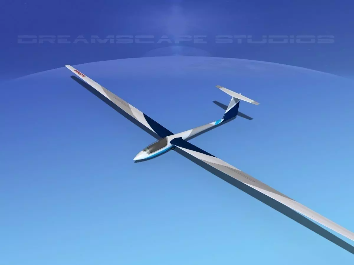 Schleicher ASW 22 Sailplane V03 3D model_0