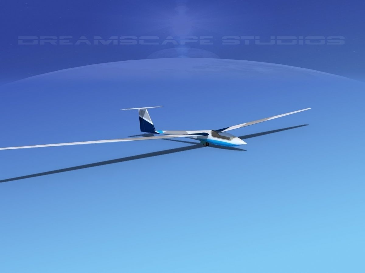 Schleicher ASW 22 Sailplane V03 3D model_4