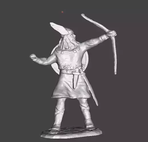 viking figurine with bow and arrow