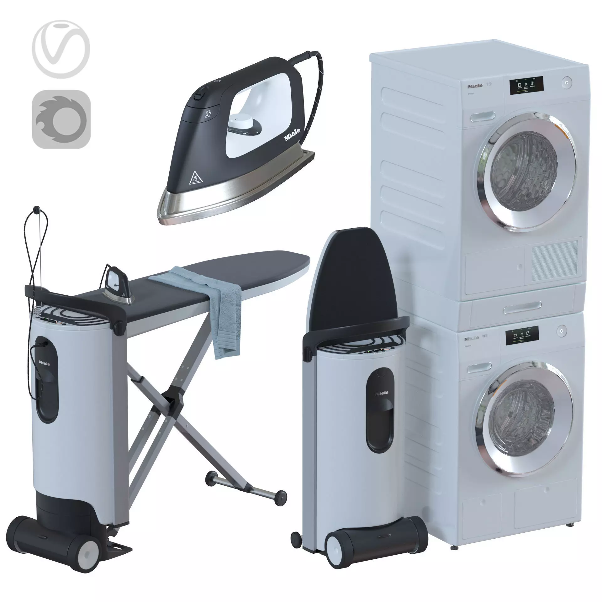 Miele appliances set 3D model