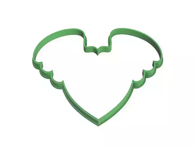 0132 Heart with wings No 2 cookie cutter