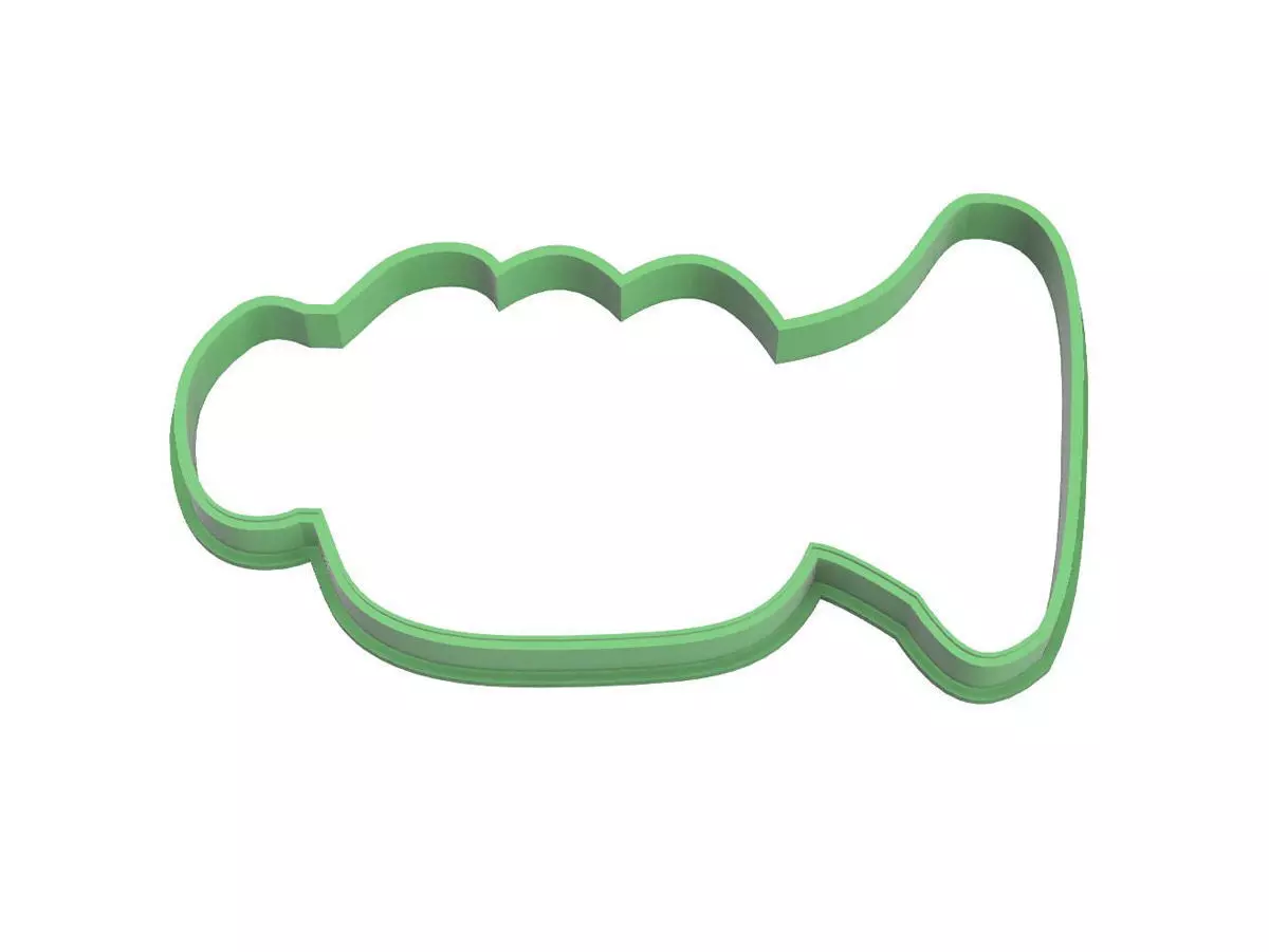 0133 Trumpet cookie cutter 3D print model