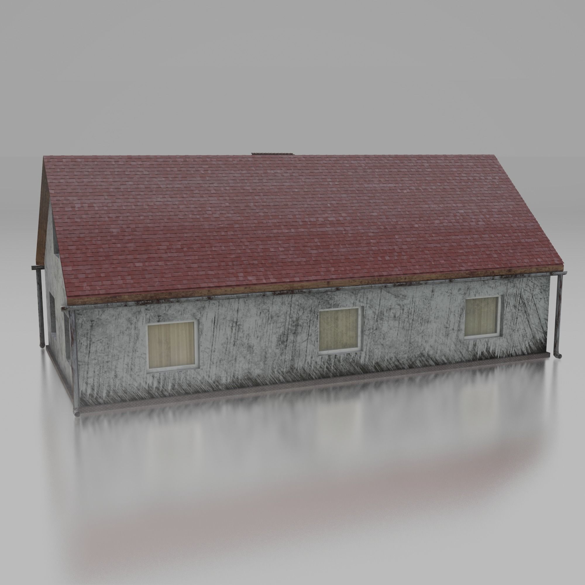 Old Village House 02 Game Ready Low-poly 3D model_3