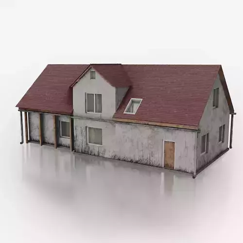 Old Village House 02 Game Ready Low-poly 3D model