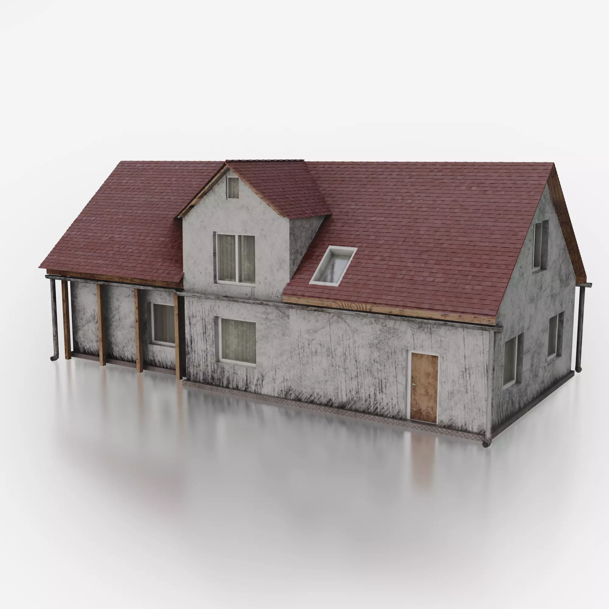 Old Village House 02 Game Ready Low-poly 3D model_0