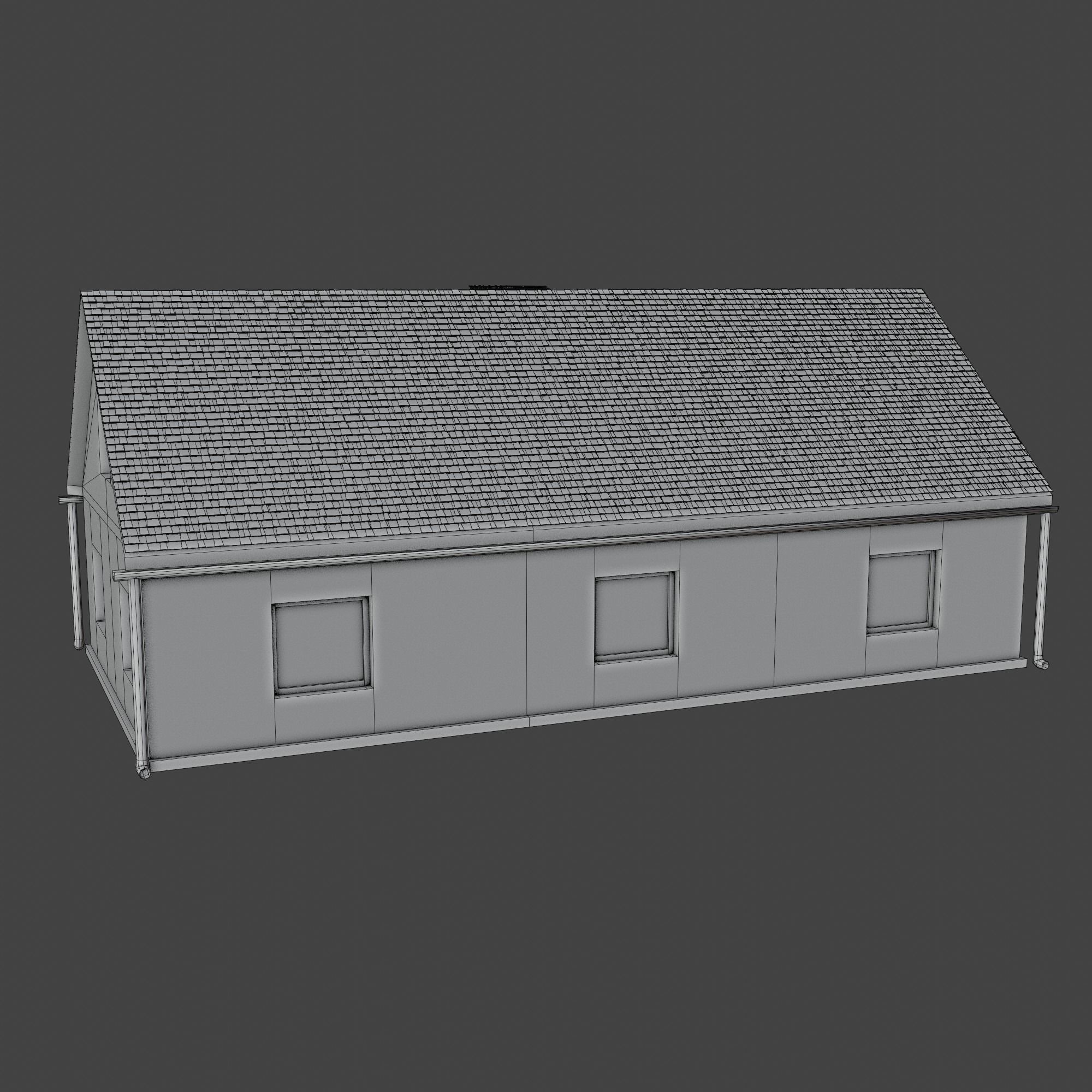 Old Village House 02 Game Ready Low-poly 3D model_6