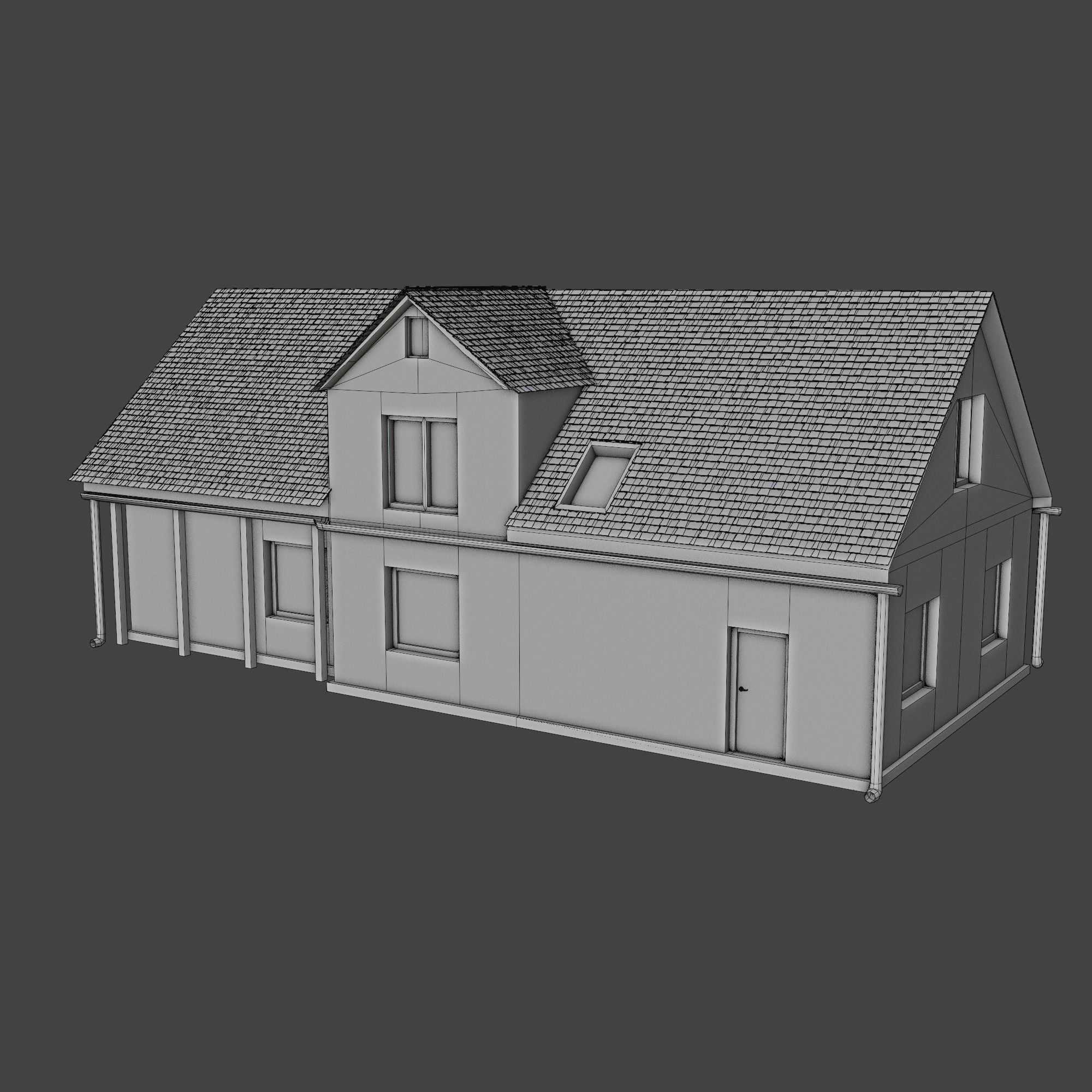 Old Village House 02 Game Ready Low-poly 3D model_5