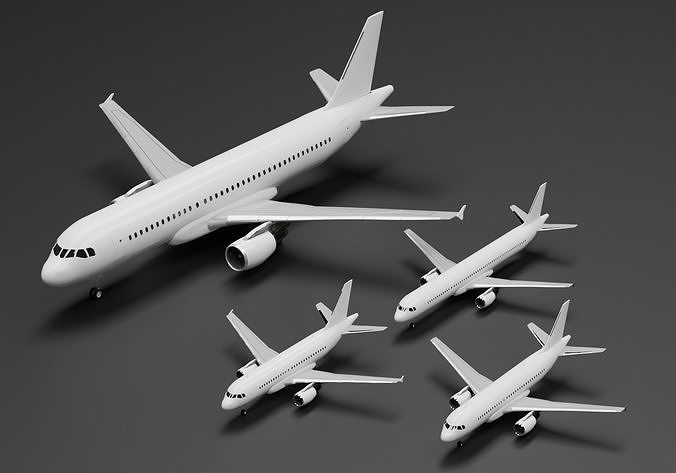 Airbus  A318 A319 A320 A321 Pack 3D model