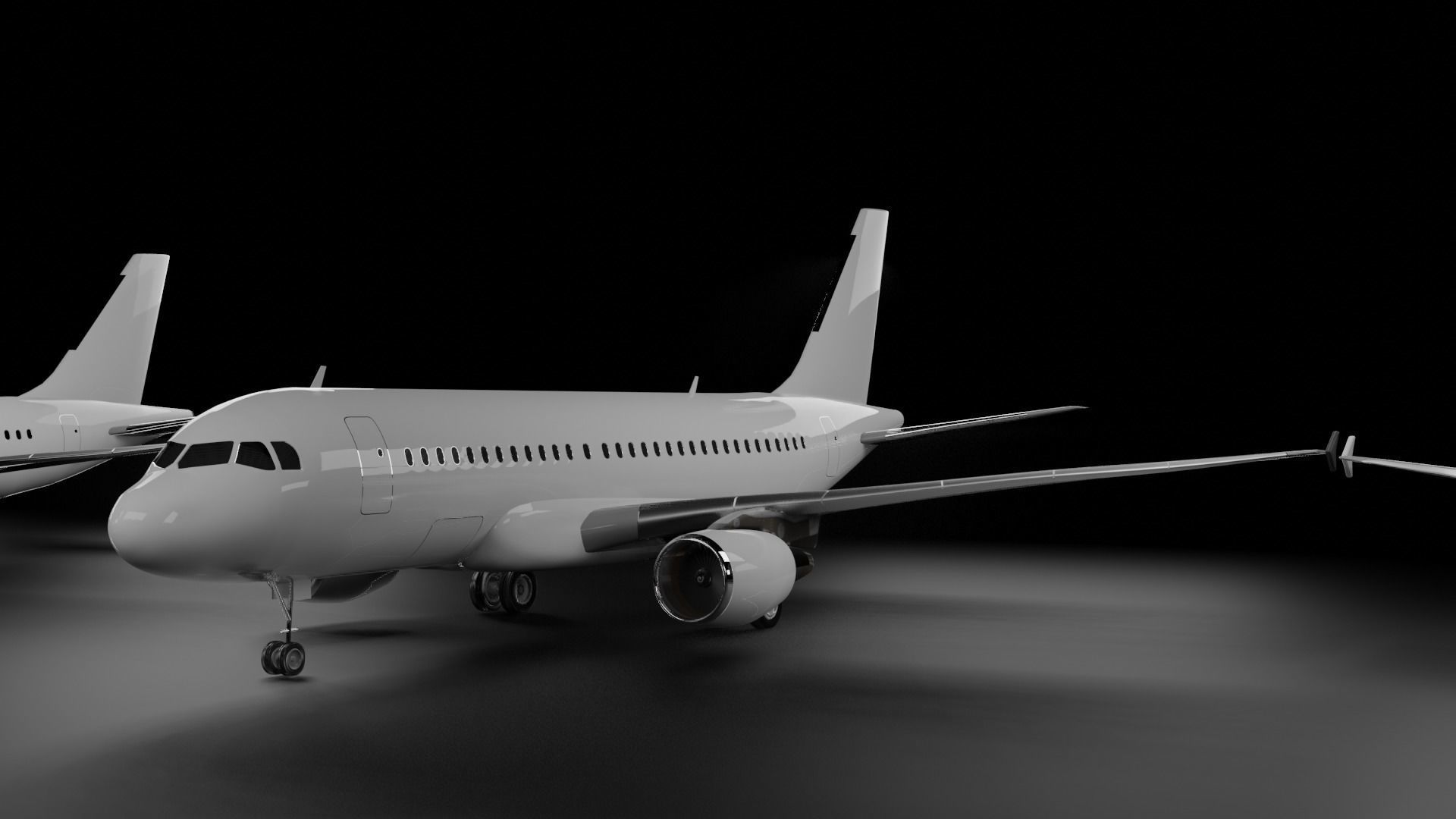 Airbus  A318 A319 A320 A321 Pack 3D model_10