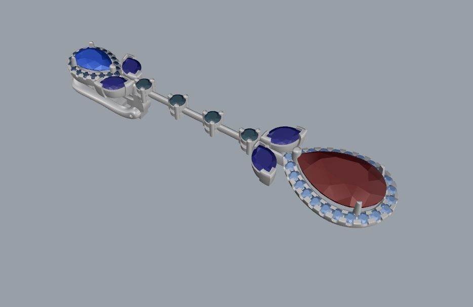 Ring and Earrings 02 3D print model_14