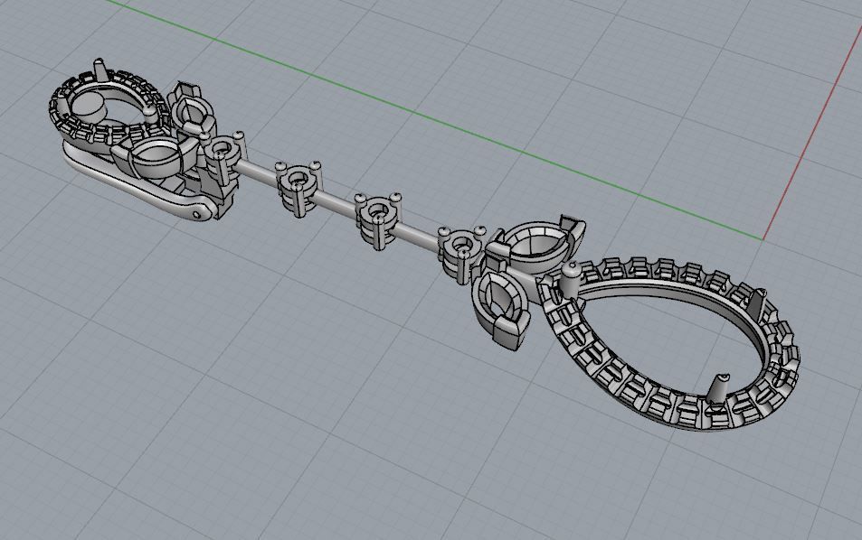 Ring and Earrings 02 3D print model_12