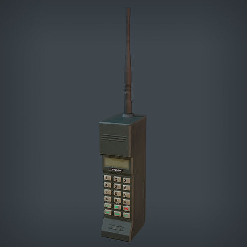 Nokia Mobira Cityman 450 Low-poly 3D model 2