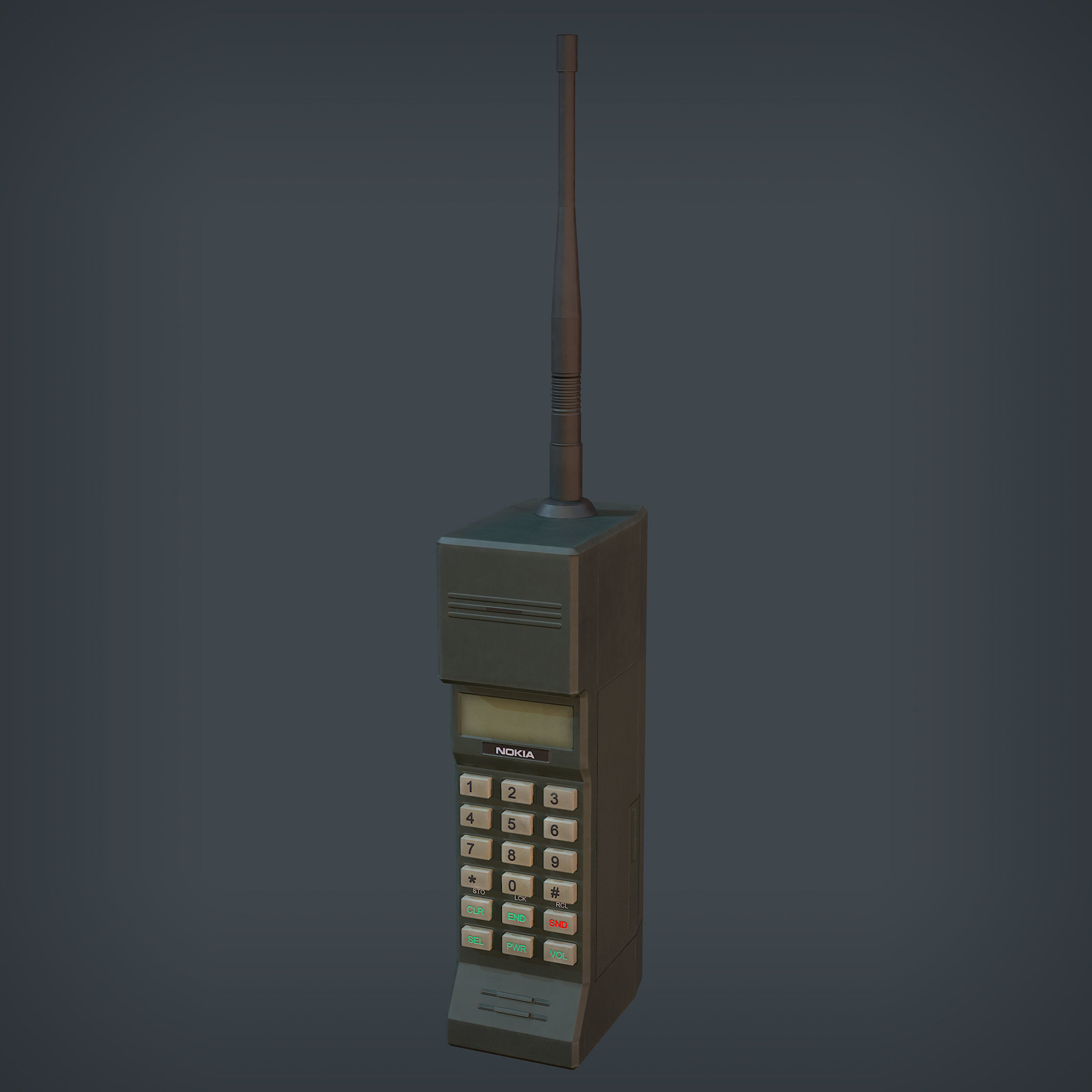 Nokia Mobira Cityman 450 Low-poly 3D model_1