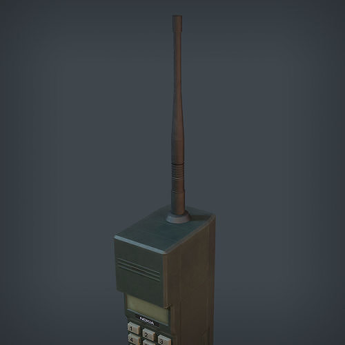 Nokia Mobira Cityman 450 Low-poly 3D model 7
