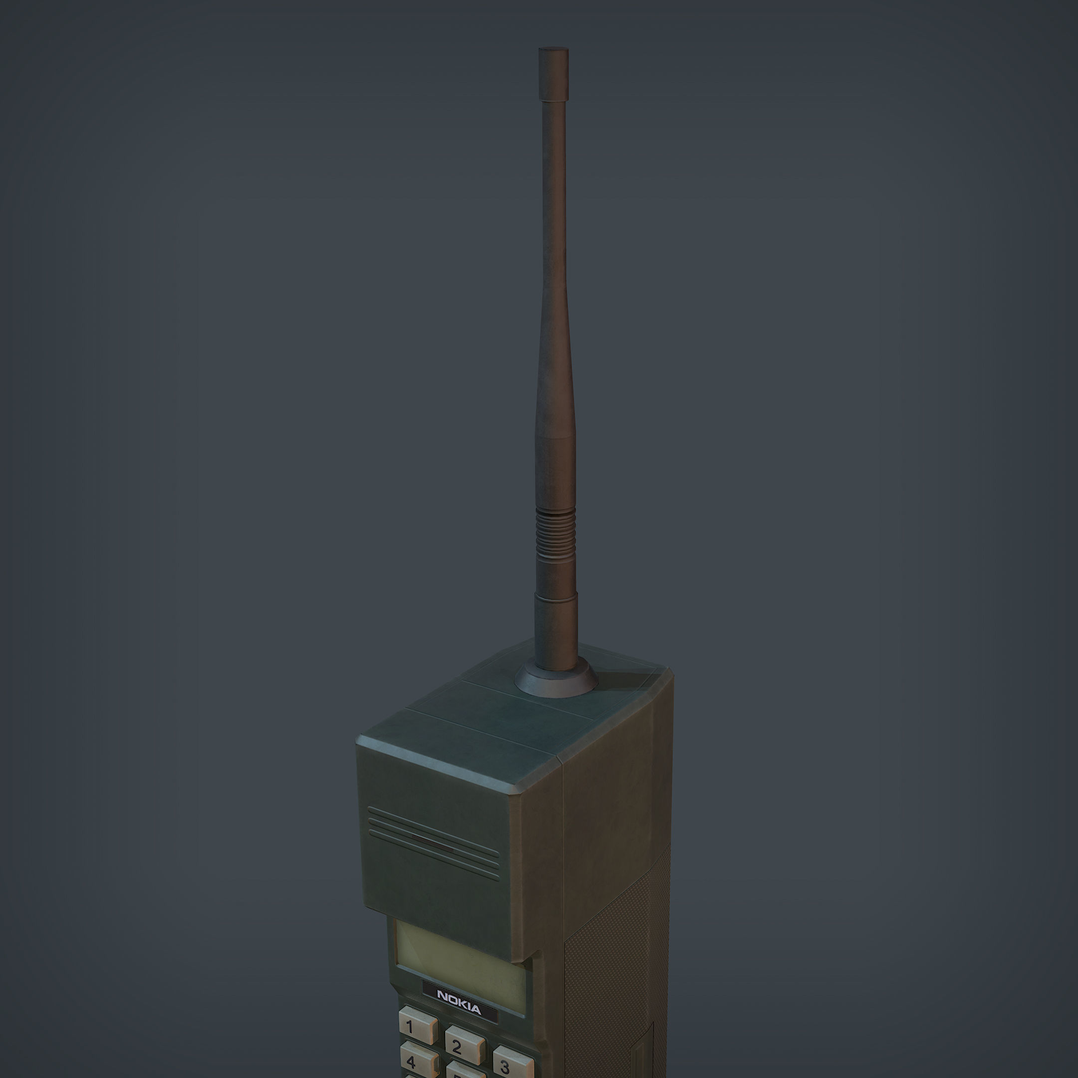 Nokia Mobira Cityman 450 Low-poly 3D model_6