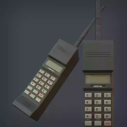 Nokia Mobira Cityman 450 Low-poly 3D model
