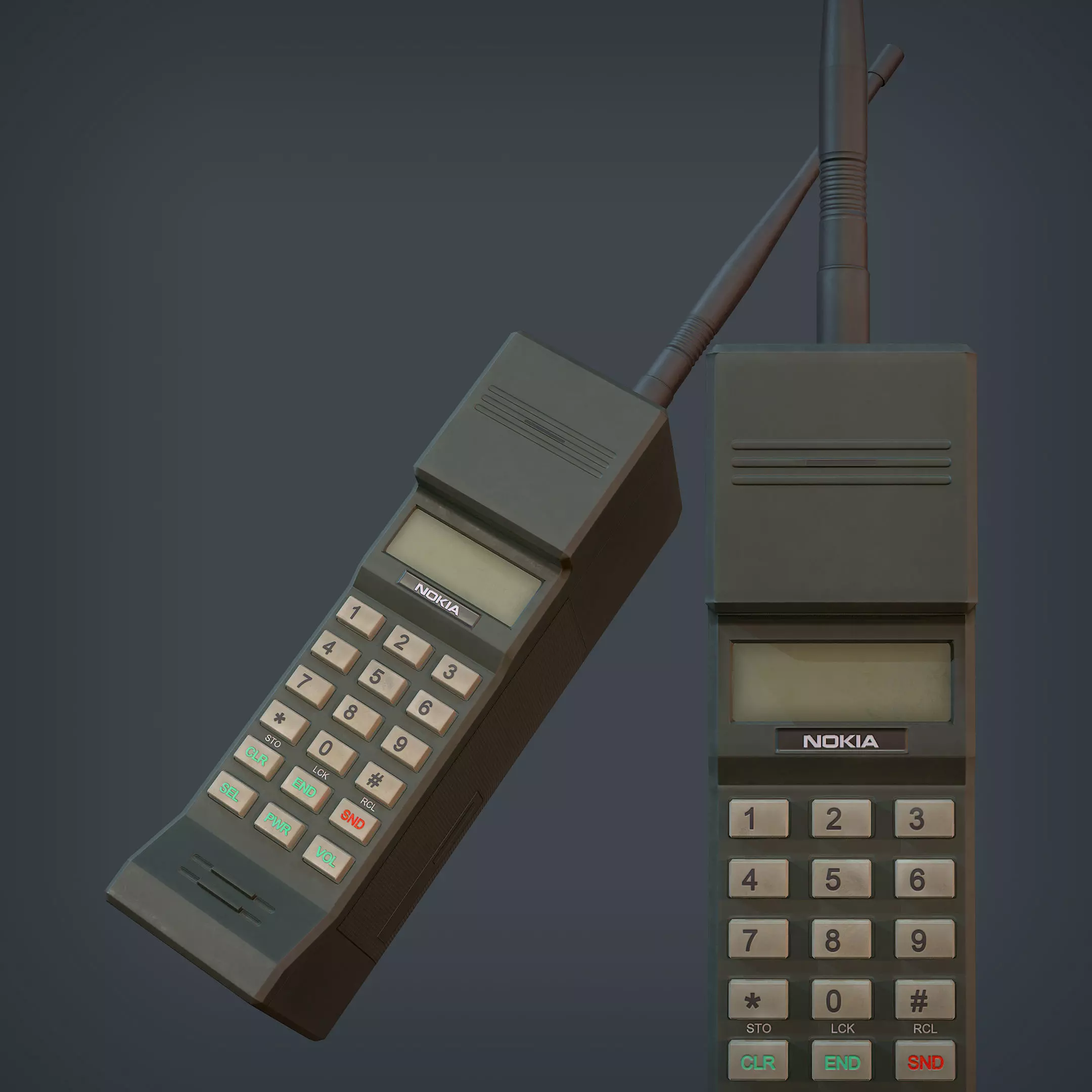 Nokia Mobira Cityman 450 Low-poly 3D model_0