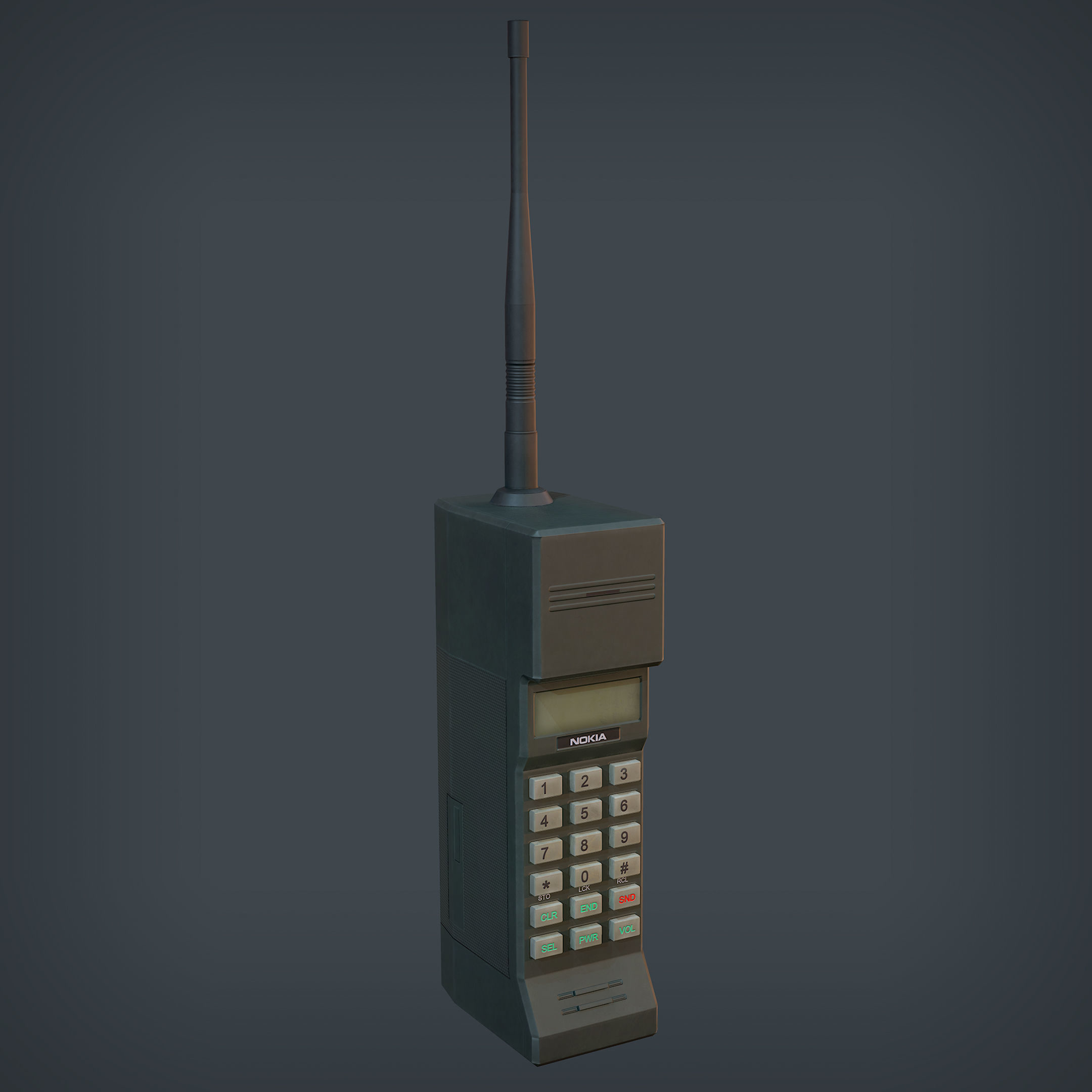 Nokia Mobira Cityman 450 Low-poly 3D model_2