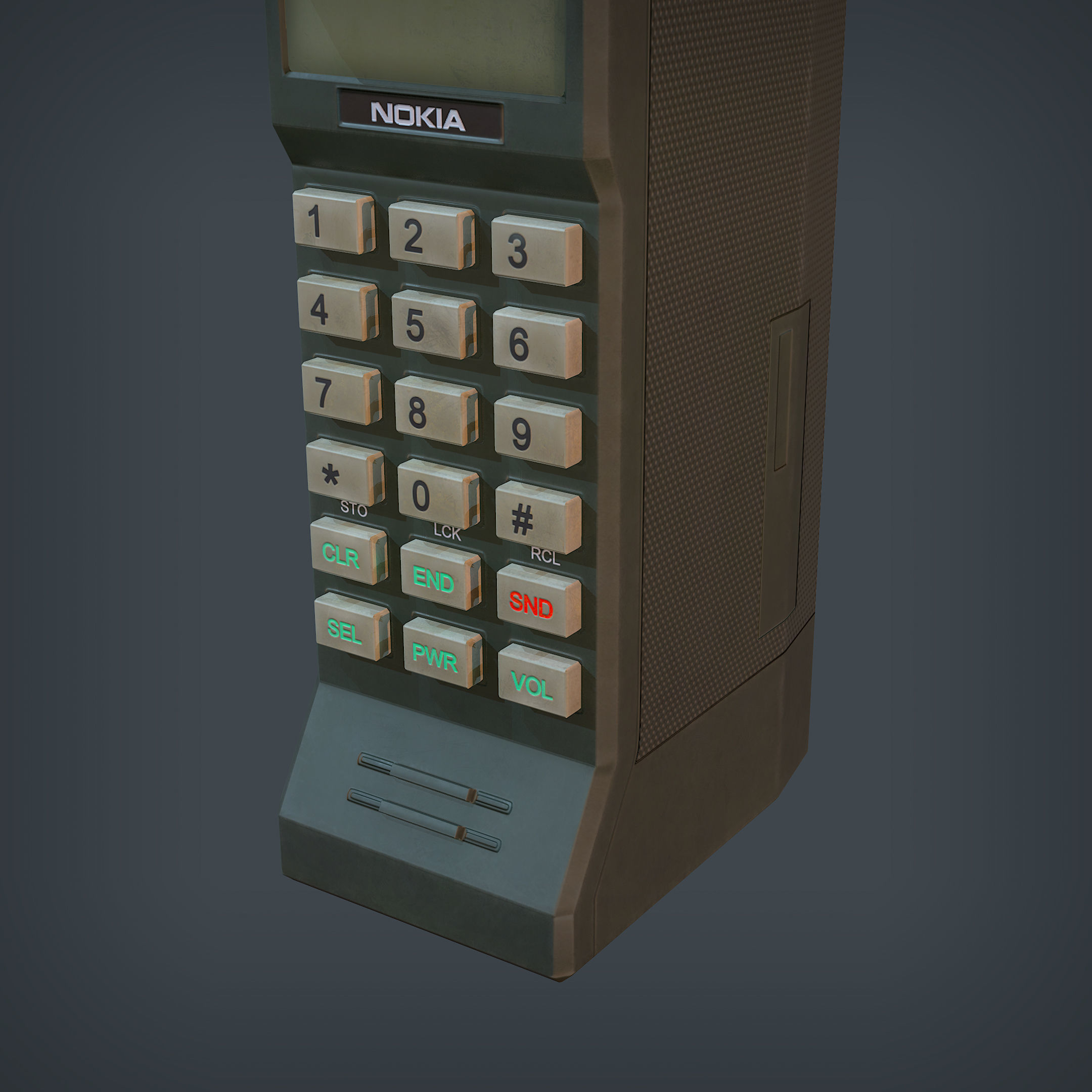 Nokia Mobira Cityman 450 Low-poly 3D model_5