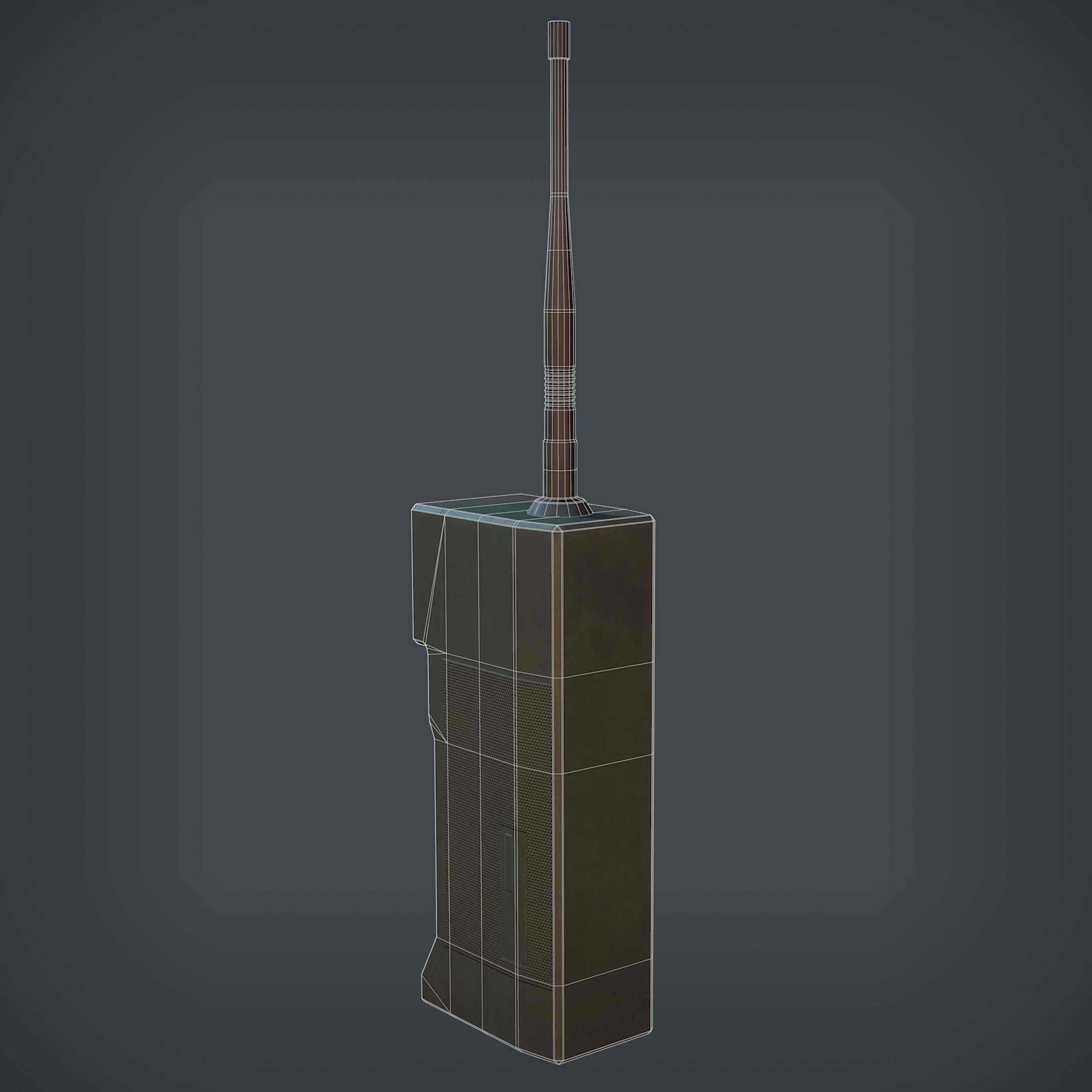 Nokia Mobira Cityman 450 Low-poly 3D model_10