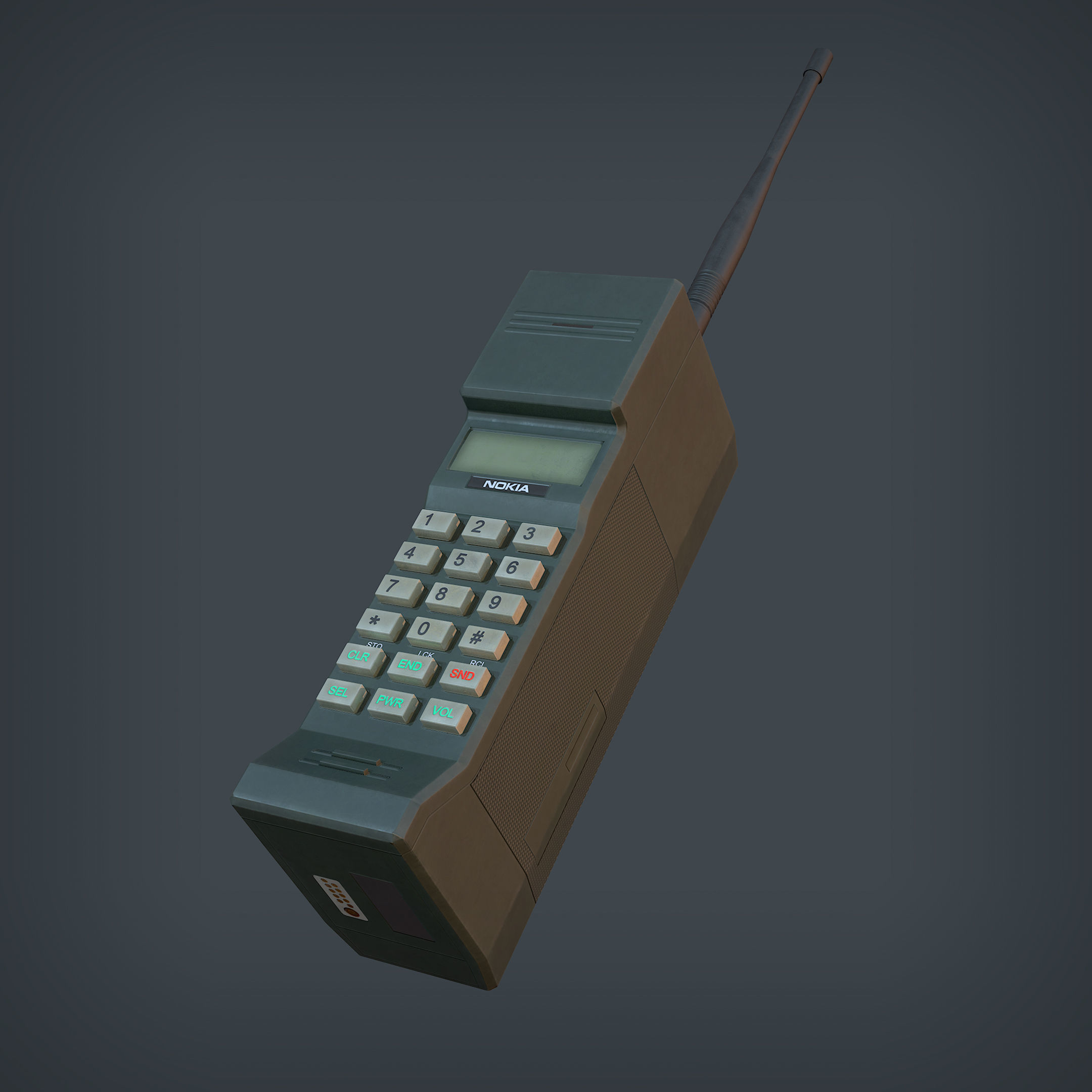 Nokia Mobira Cityman 450 Low-poly 3D model_7