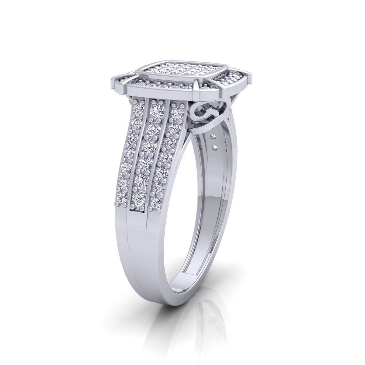 Fancy Halo Ring 3D print model_7