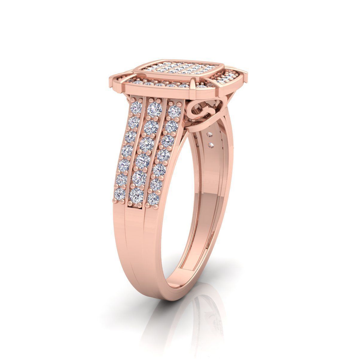 Fancy Halo Ring 3D print model_5