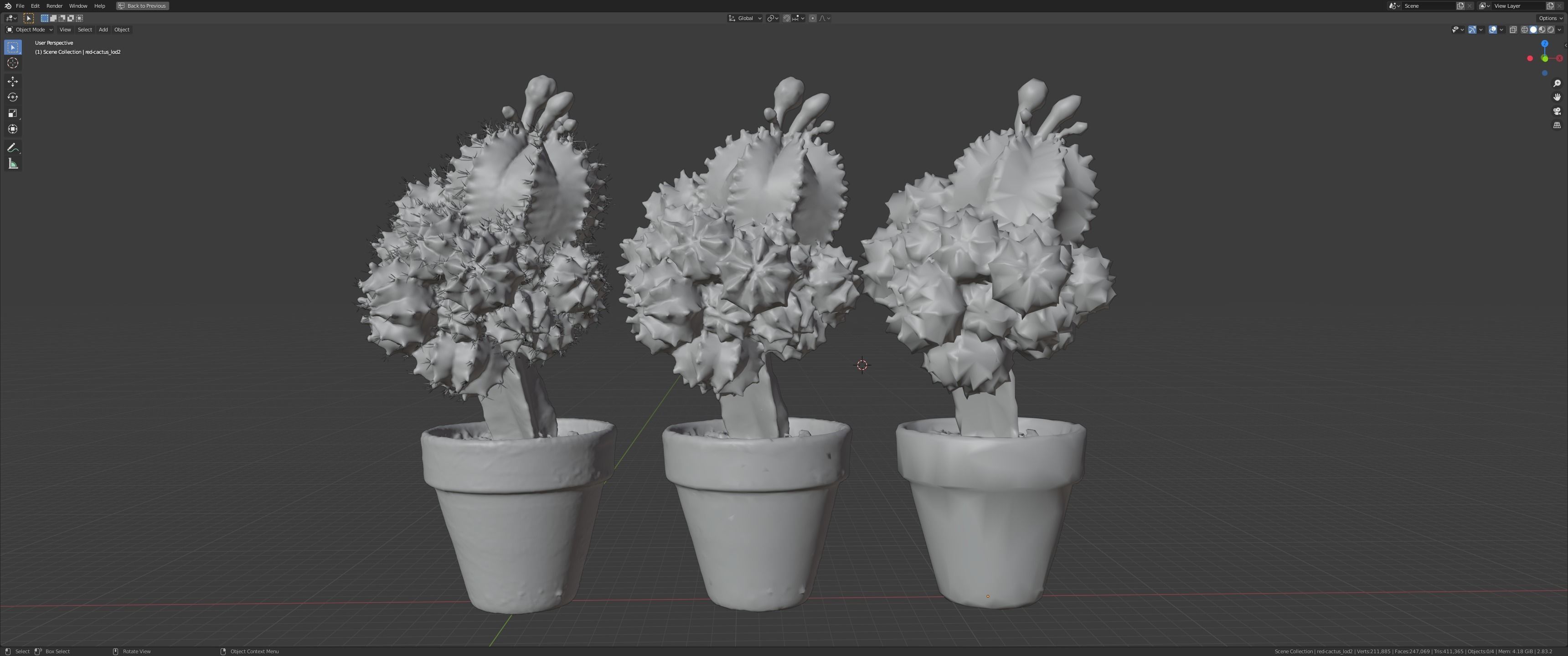 Little red cactus in a pod 3D model_14