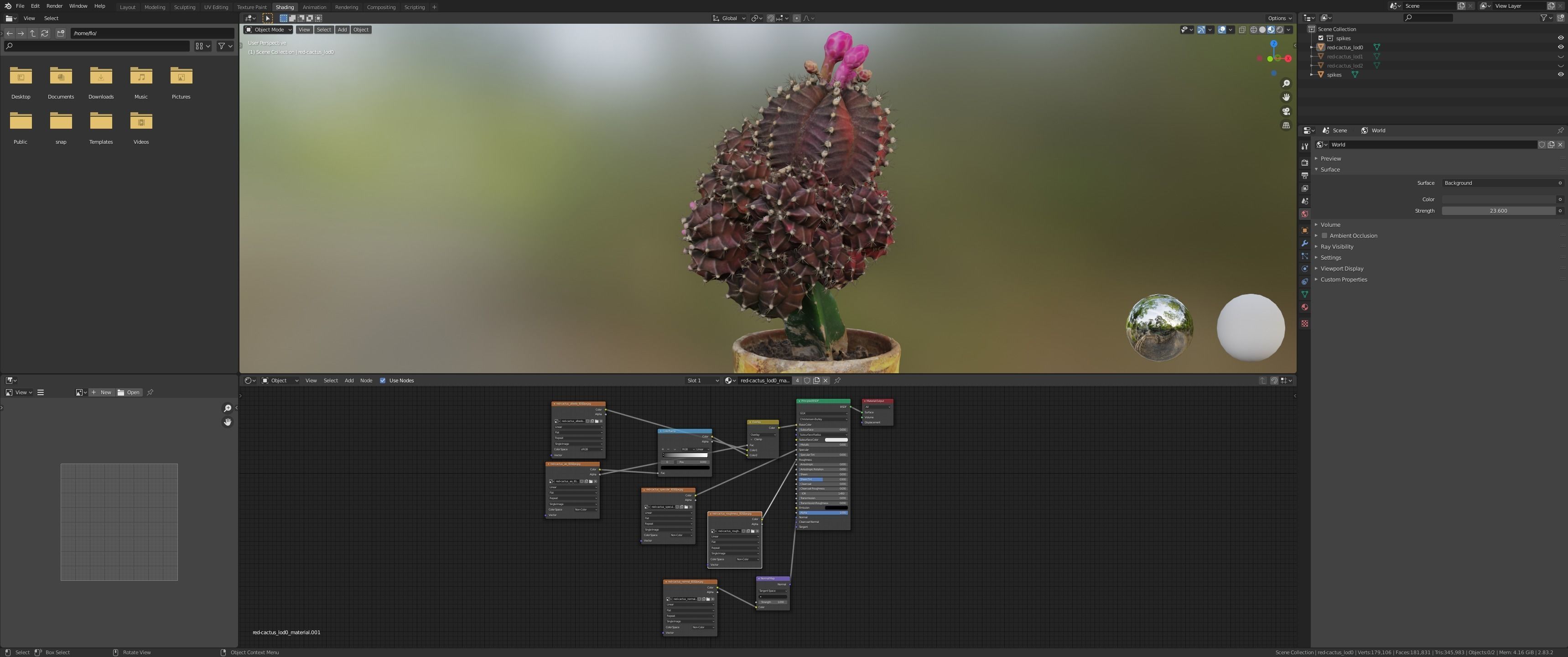 Little red cactus in a pod 3D model_12