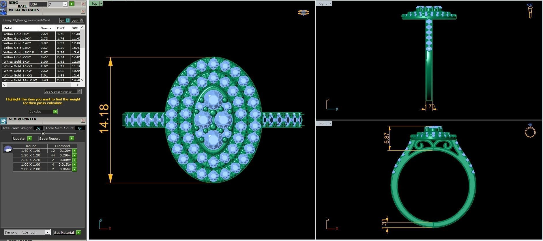 Two Fancy Halo Ring  3D print model_4