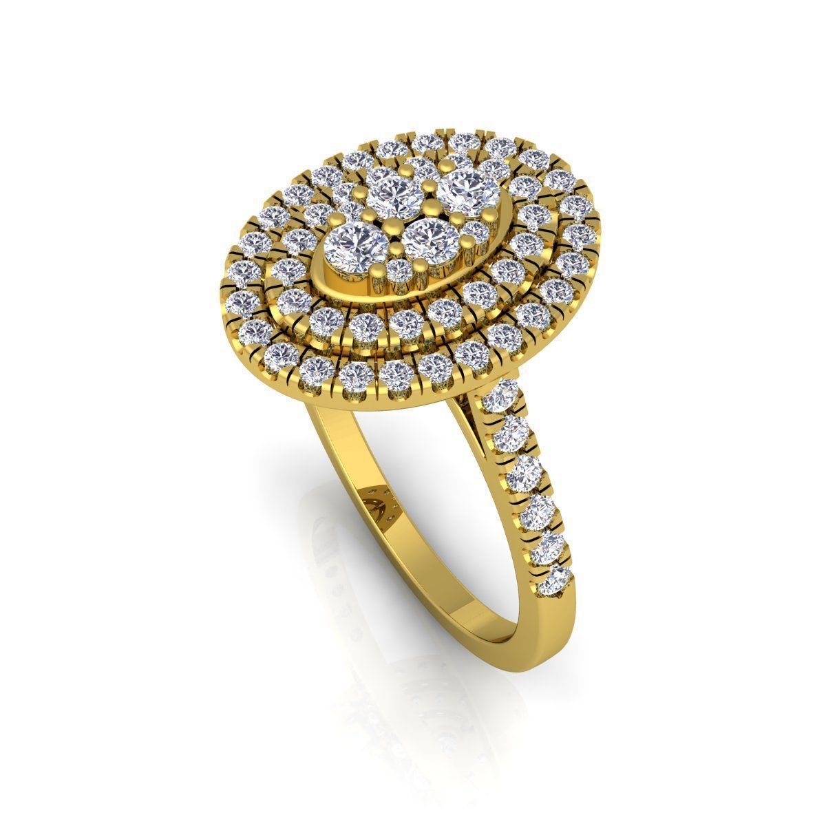 Two Fancy Halo Ring  3D print model_1