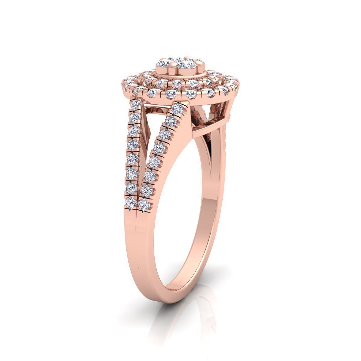 Luxury Halo Ring  3D print model_4