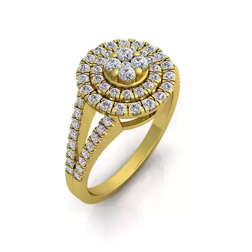 Luxury Halo Ring  3D print model