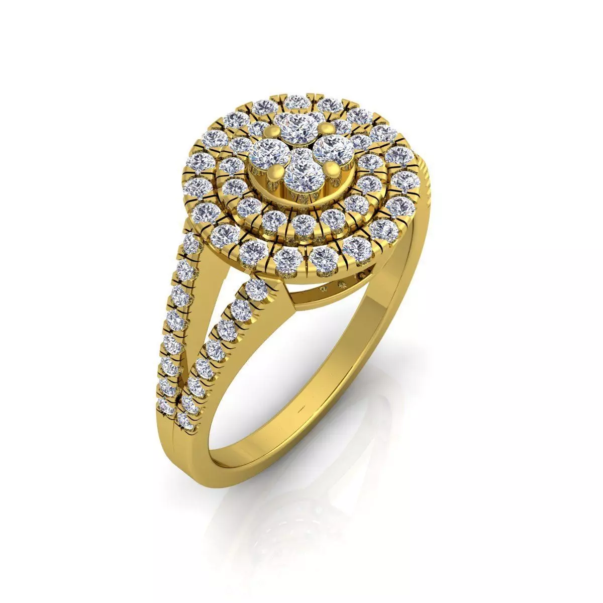 Luxury Halo Ring  3D print model_0